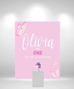 First Birthday Banner Poster Sign Board First Butterfly Party UK Backdrop UK