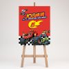 Blaze and the Monster Machines Backdrop, Banner, Poster Sign, Board, Blaze Birthday Party UK Printed Banner UK Scene setter Personalised