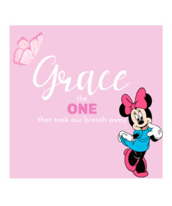 Minnie Mouse Pink Board With Butterfly