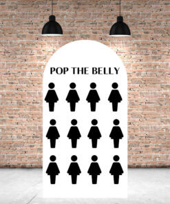 Pop the Balloon Game Board | Pop the Belly Board – Baby Shower & Party Game Backdrop