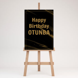 Black And Gold Marble Effect Board