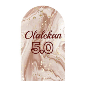 Brown And Nude With Gold Marble Effect