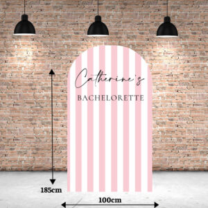 Pink and White Stripe Arch Board