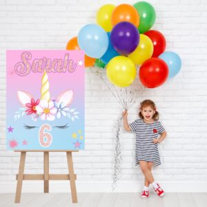 Unicorn Backdrop Banner Poster Sign Board First Unicorn Rainbow Party UK Banner UK Unicorn Scene Setter Personalised