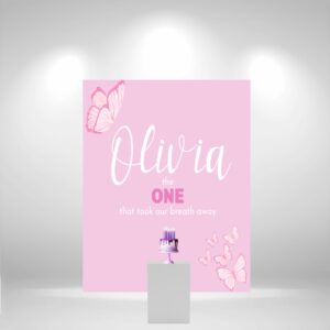 First Birthday Banner Poster Sign Board First Butterfly Party UK Backdrop UK