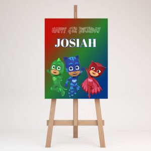 PJMasks Backdrop, Banner, Poster Sign, Board, Scene setter Personalised