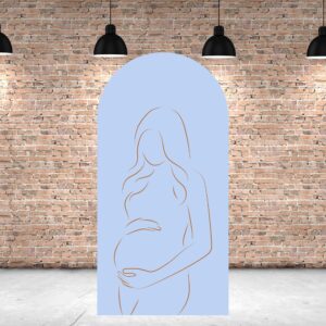 Baby Shower Backdrop,Pregnant Woman Line art Backdrop, Arch Backdrop