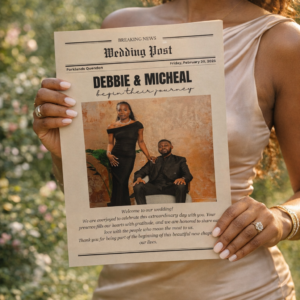 Newspaper-Style Announcement Card or Programme -A4