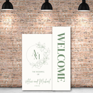 Duo Welcome Sign, Wedding Welcome Sign