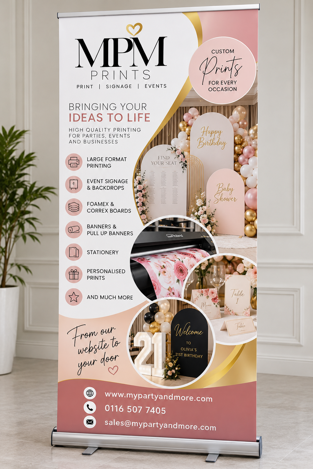 Elegant MPM Prints Pull-Up Banner